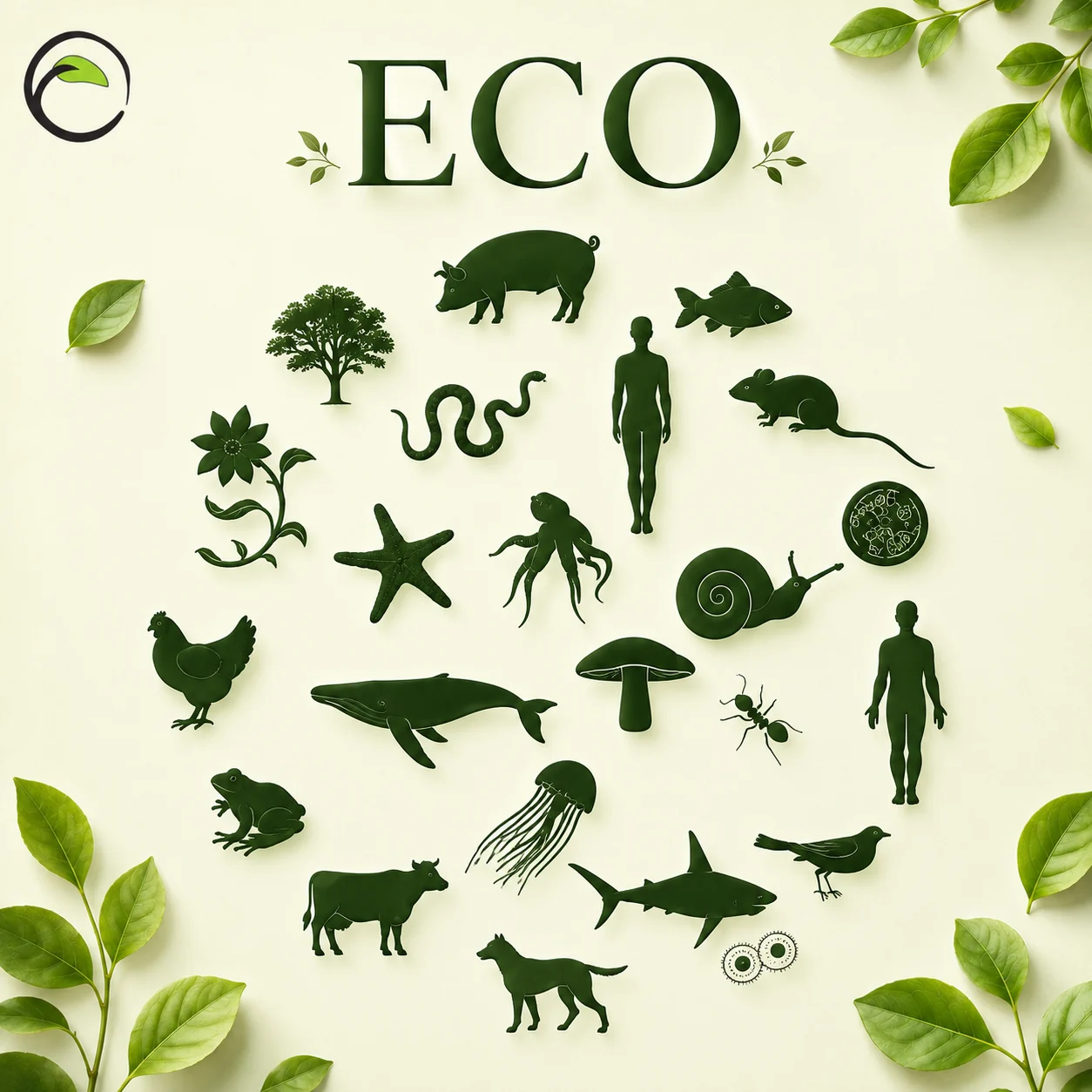 Иллюстрация ECO о доме, природе и живой среде